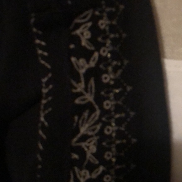 Style & Co black hoodie cardigan with metallic trim, sz med. - Picture 4 of 7